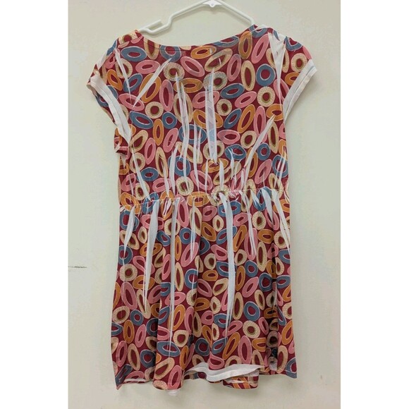 Hessi Red Tunic Top With Circle Patterns Women's Size M - Picture 2 of 7